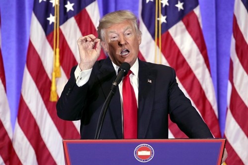 Erste Pressekonferenz des designierten US-Präsidenten Donald Trump - ảnh 1